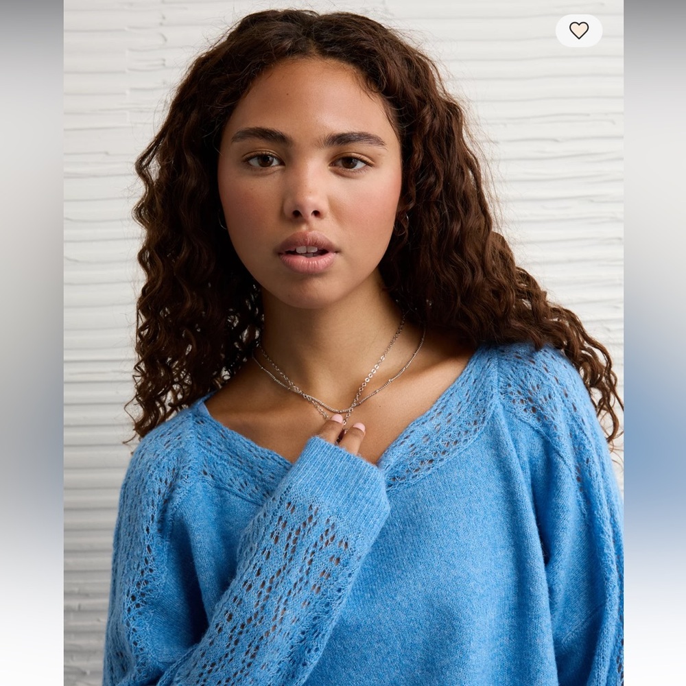 Light Blue V-Neck Sweater